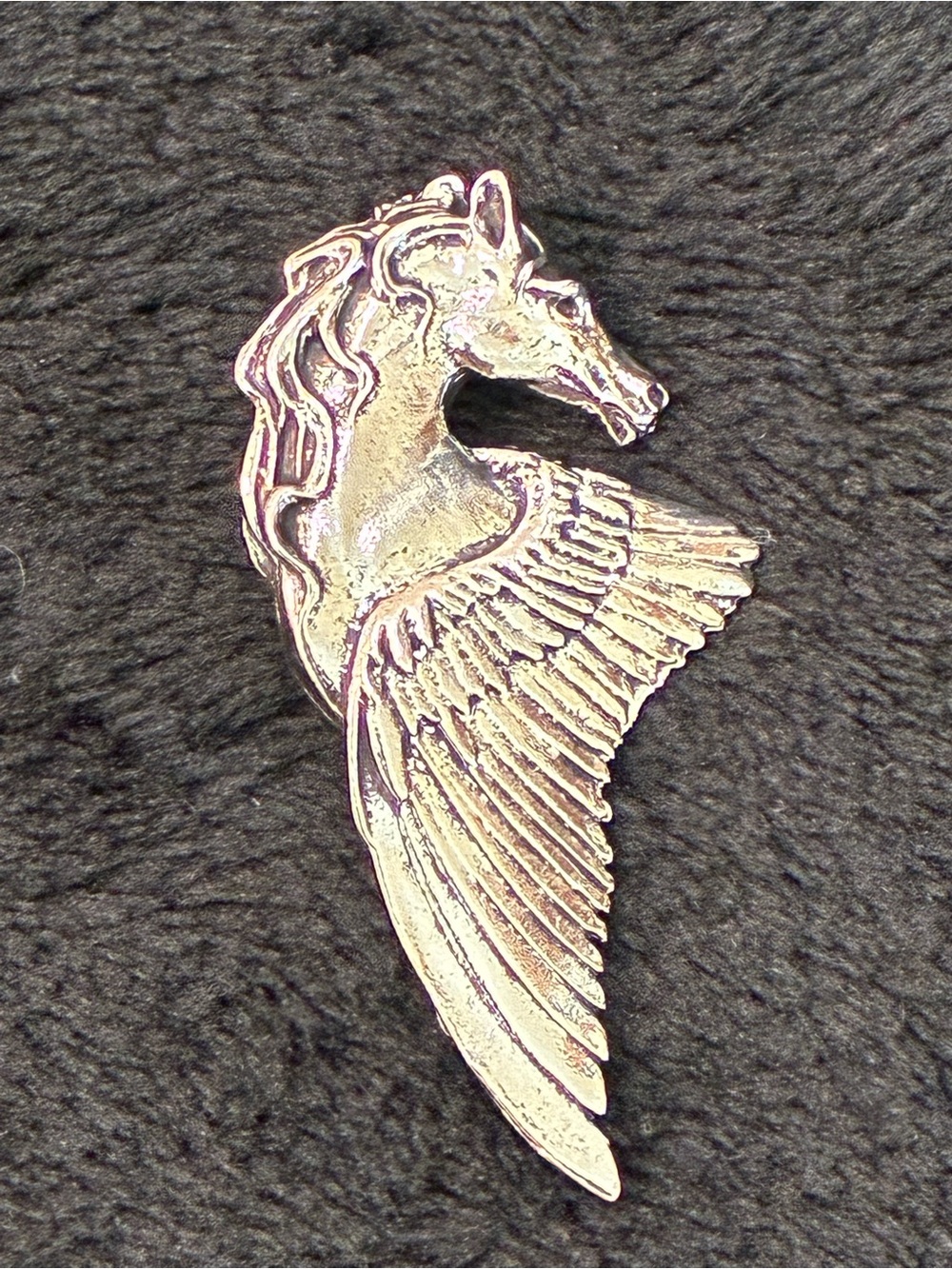Silver Pegasus Wing Brooch for Women